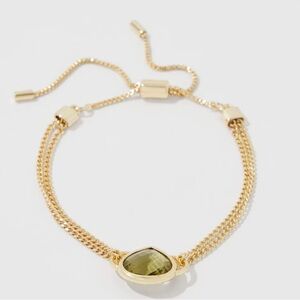 WHBM OLIVE & GOLD BRACELET
